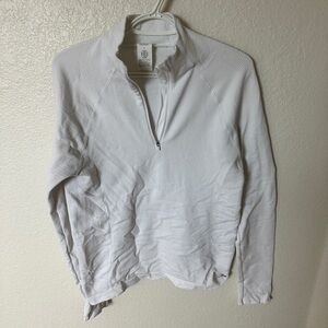Athleta White Quarter-Zip women’s